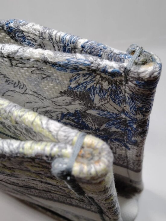 Authentic Christian Dior Book Tote Canvas Cream Luxury Designer - Picture 11 of 16